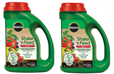 Miracle Gro Shake N Feed Tomato Fruit & Vegetable (4.5 Lb) - 2 Brand New SEALED