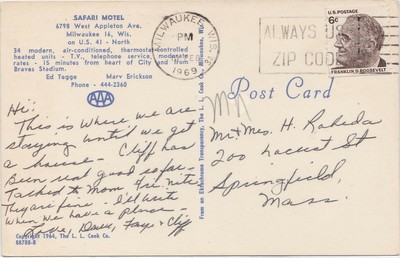 US WI Milwaukee 1960s MID CENTURY MODERN MOTEL ERA FUN at The Safari Motel!!!