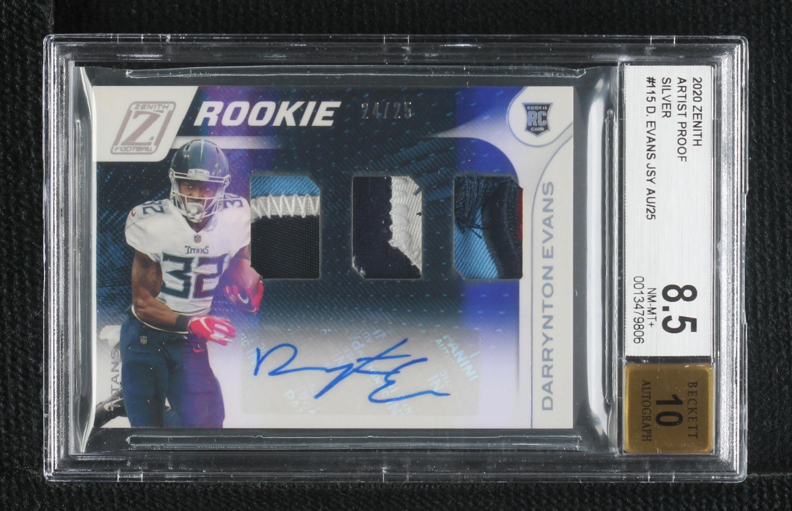 2020 Panini Zenith Darrynton Evans #115