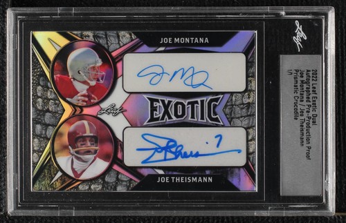 2022 Leaf Exotic Joe Montana Joe Theismann #EDA-16
