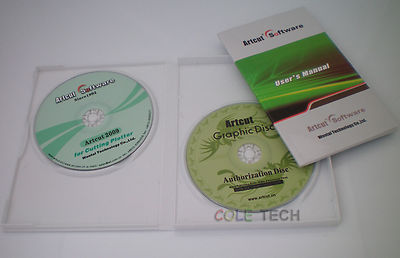 ARTCUT 2009 Pro Software for Sign Vinyl plotter cutting 9 Languages 2CD