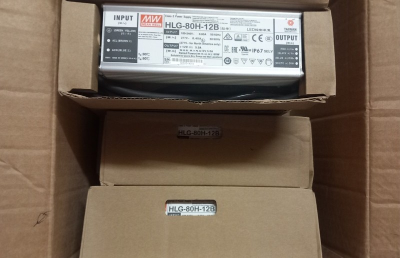 3 Transfo Mean Well Neuf Hlg-80h-12b 60w 12v 5a Driver Led Alimentation