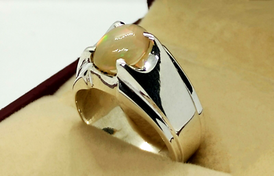 Mens opal deals rings ebay