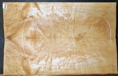 Flame Curly Maple Wood 9185 Luthier Guitar Top Set 22 x 14 x .312