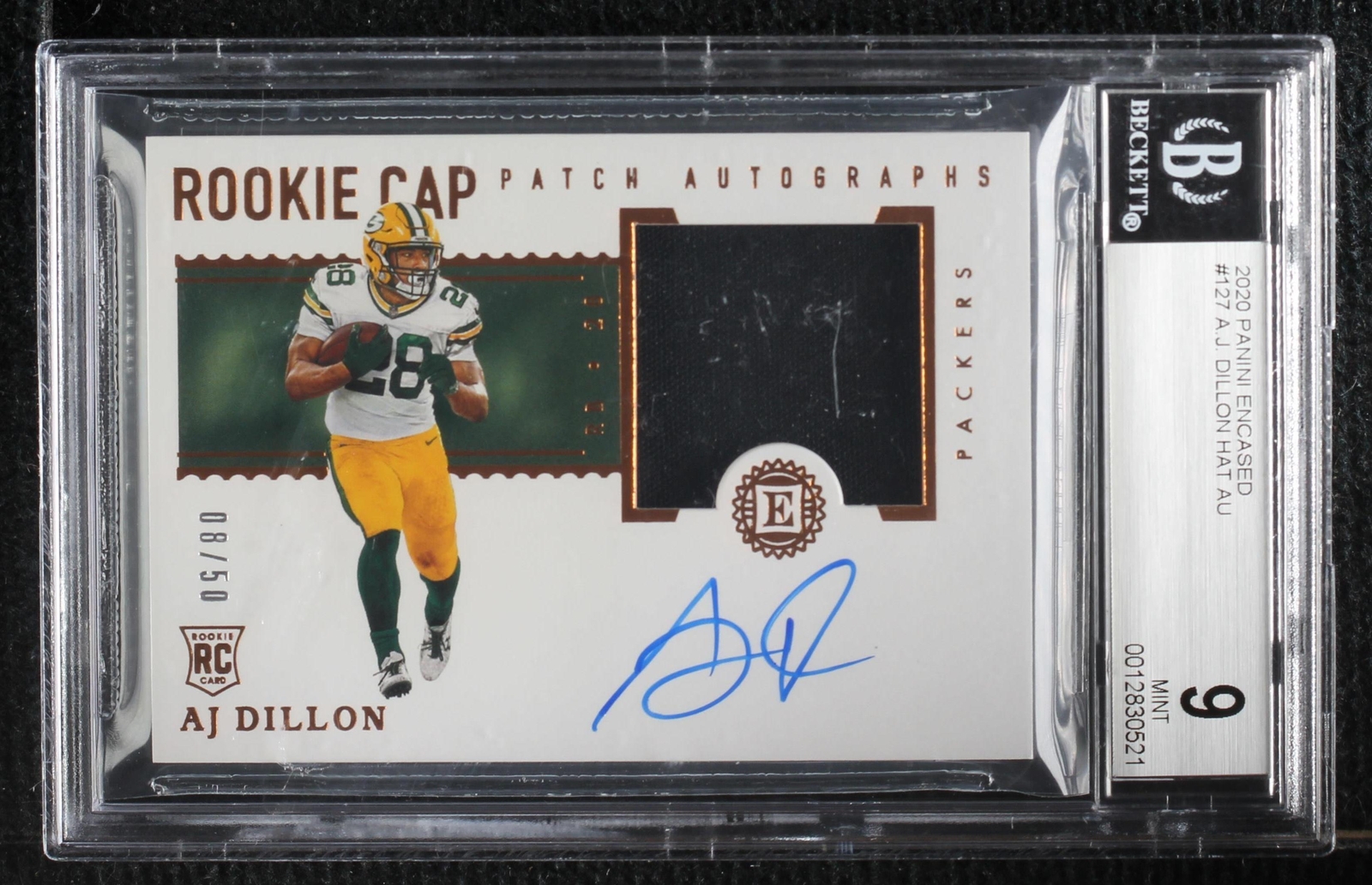 2020 Panini Encased A. J. Dillon #127