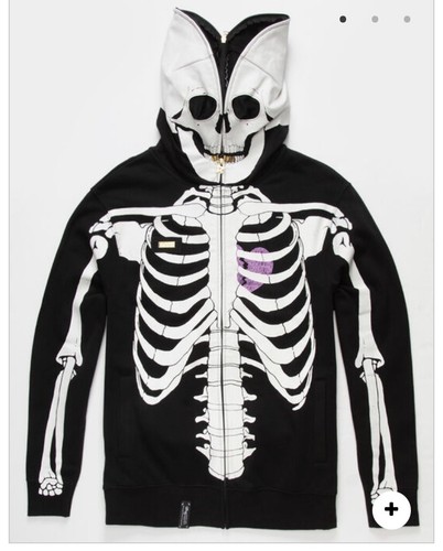 LRG Dead Serious hoodie BLACK 2021 Sz Large (Glow In The