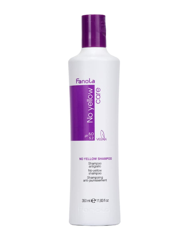 Fanola No Yellow Purple Shampoo 350ml for Blonde Gray Lightened Decolored Hair