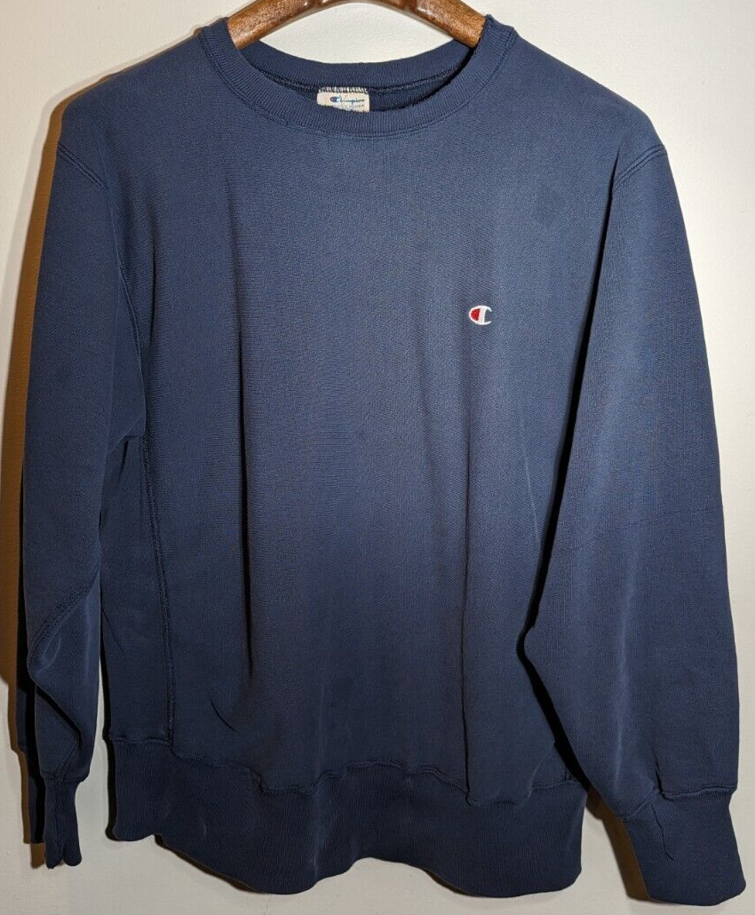 Vintage 90s Champion Reverse Weave Pullover Sweatshirt Navy