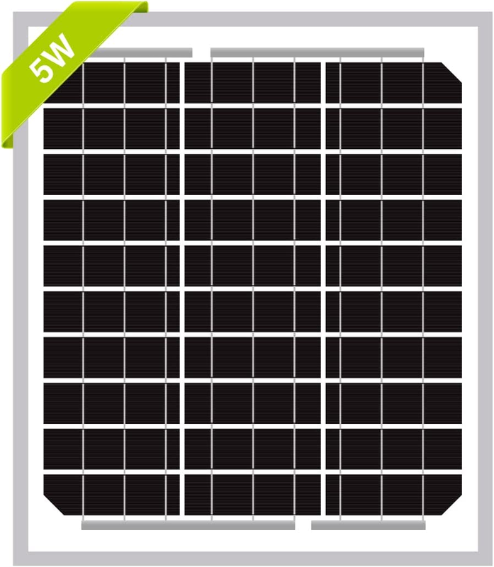 5W(Watts) 12V(Volts) 5W Monocrystalline Solar Panel Battery Maintainer High-Effi