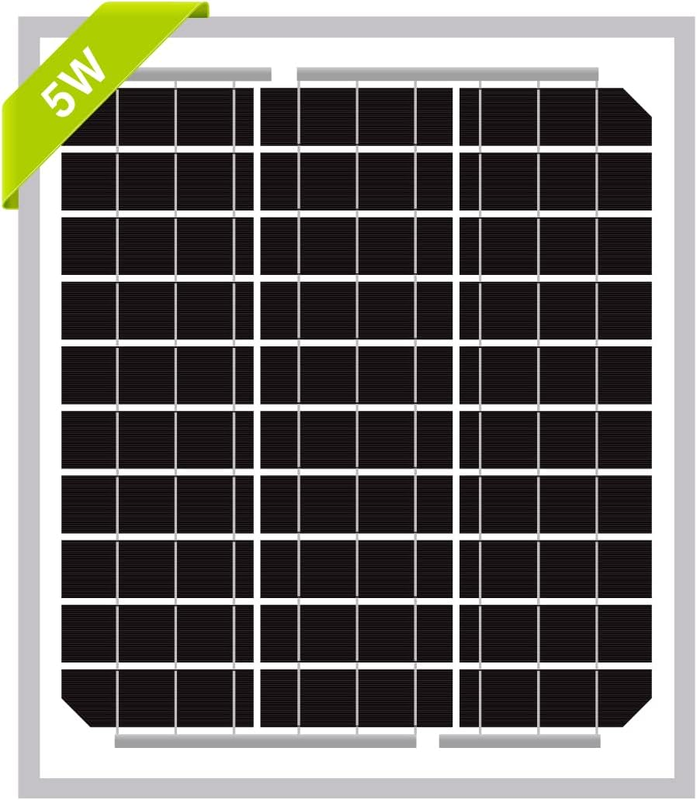 5W(Watts) 12V(Volts) 5W Monocrystalline Solar Panel Battery Maintainer High-Effi