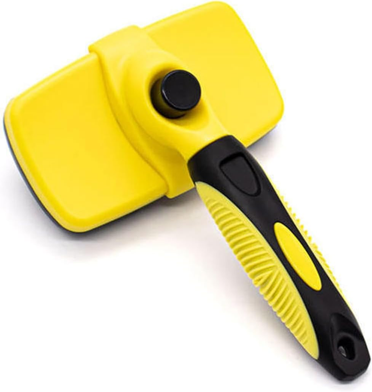 Self Cleaning Slicker Brush for Dogs& Cats, Skin Friendly Grooming Brush Groomin