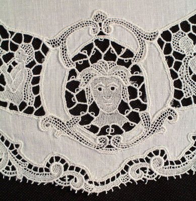 Antique Vintage Italian Placemats Coasters Figural Round and Oval Set Of 12