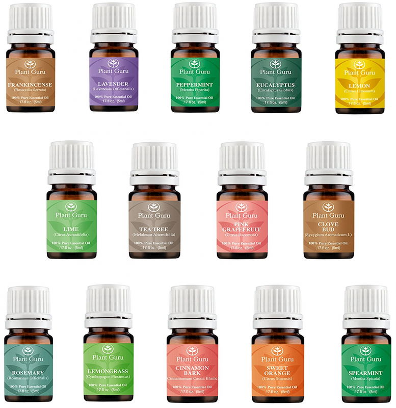 Plant Guru Essential Oil. 100 Pure Therapeutic Grade, Set