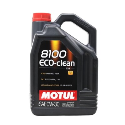 Motul 8100 Eco-Clean SAE 0W-30 Synthetic Motor Oil 5 Liters 102889