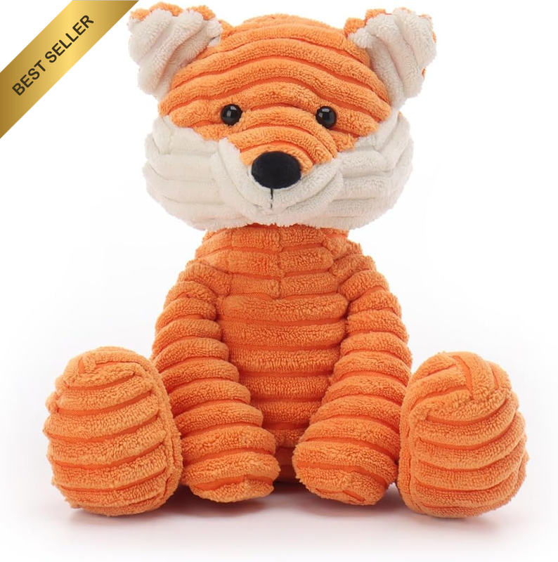 Toys Plush Corduroy Fox Stuffed Animal Soft Cuddly Perfect for Child (Corduroy F