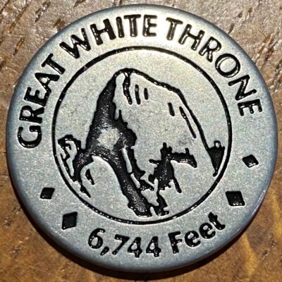 JETON TOURISTIQUE ZION NATIONAL PARK GREAT WHITE THRONE (1032)