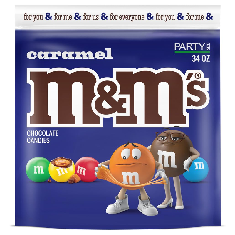 M&M'S Caramel Milk Chocolate Easter Egg Hunt Candy, Party Size, 34