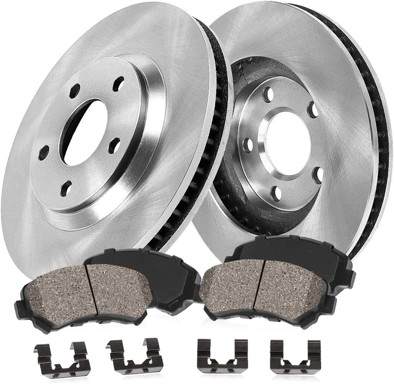 Brake Disc Rotors Ceramic Brake Pads + Hardware Brake Kit For 1989-1995 Toyota