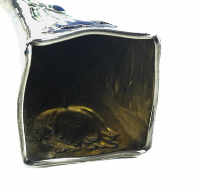 Sterling Silver Bud Vase with Enamel Tulips by Gorham Mfg. Co 1897