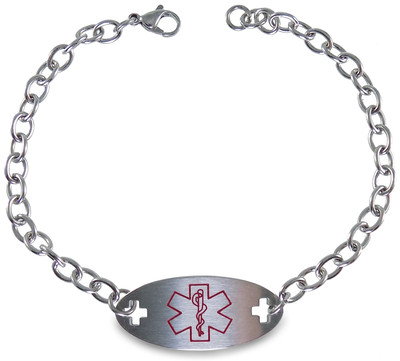 ELIQUIS Medical Alert ID Bracelet with 9'' Chain Safety