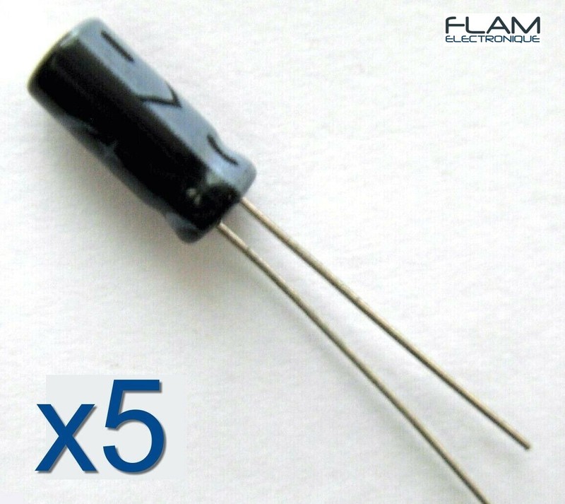 5x Condensateur Ã©Lectrolytique 50v 10uf / Aluminium Radial Capacitor 12 X 5mm