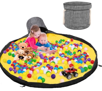 59'' Toy Storage Organizer/Play Mat Foldable Toy Basket/Crate/Box with Handle