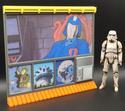 CUSTOM GI JOE ARAH WALL COMPUTER SCREEN for 3.75 INCH FIGURE  DIORAMA 1:18 (H02)