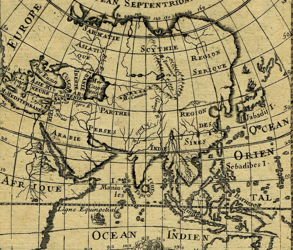 1683 Genuine Antique maps (2) Ancient & Modern Asia. A M Mallet