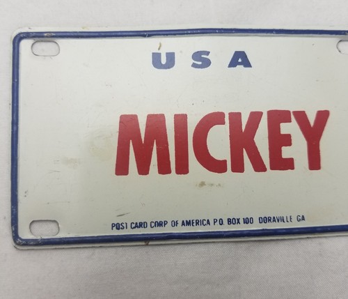 Vintage Metal Mickey USA Bicycle Tag