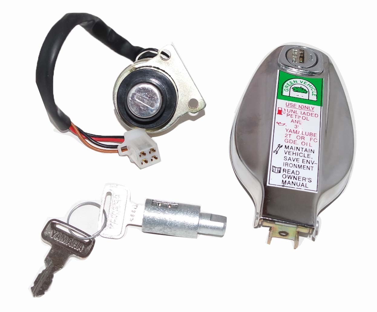 Yamaha RX 100 Lock Set Locking Fuel Tank Cap Ignition Switch Steering Lock 