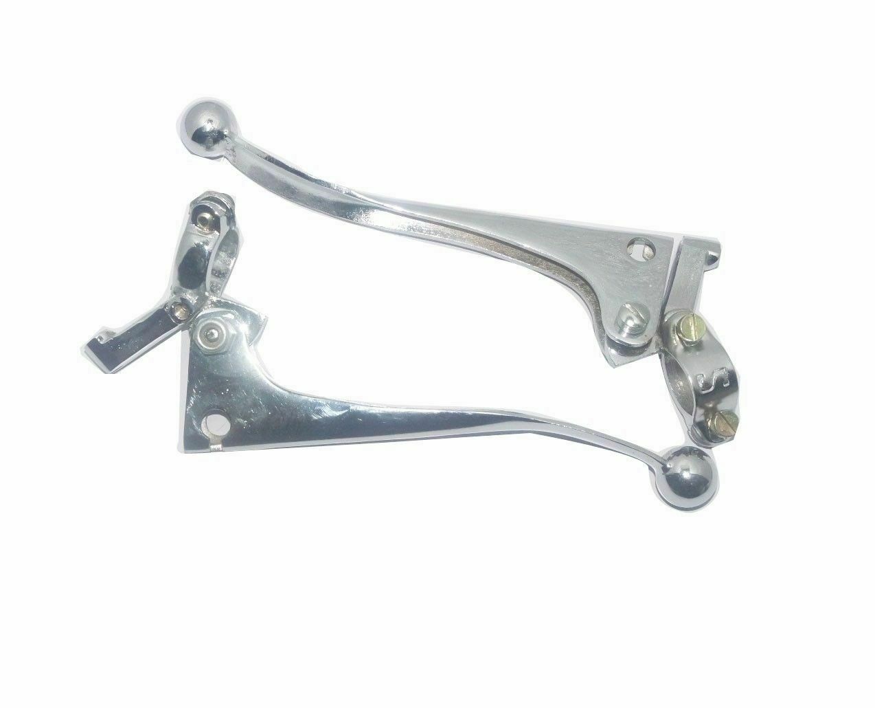 Fits Royal Enfield Early Clutch Break Levers Steel Chrome 7/8" Handlebar  