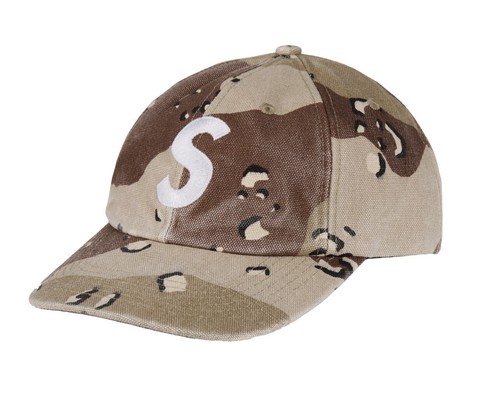 Supreme Pigment Coated Canvas S Logo 6-Panel Cap Hat