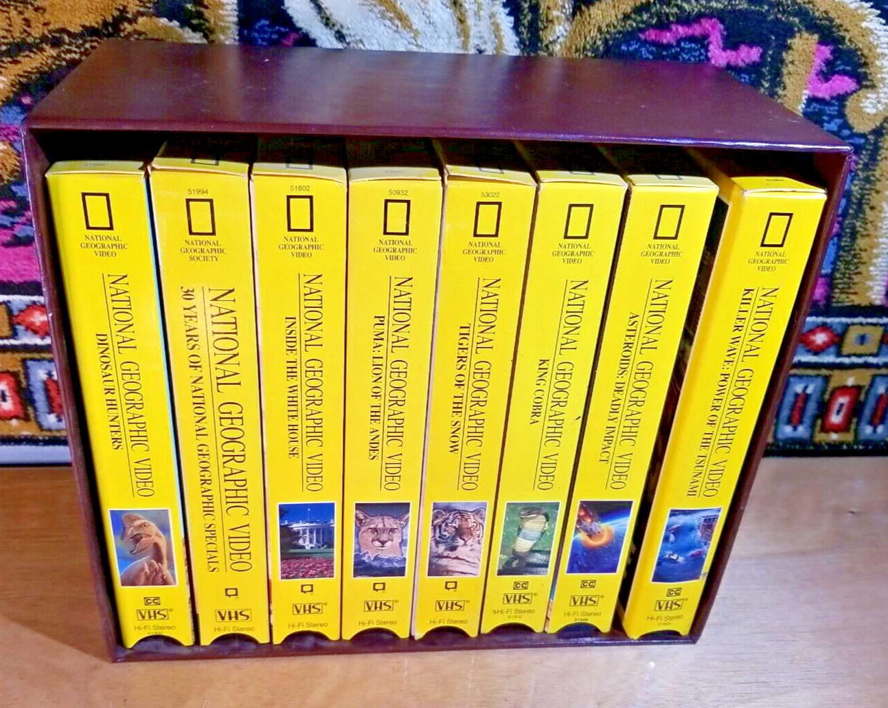 National Geographic VHS Box set of 8 tapes in holder | eBay
