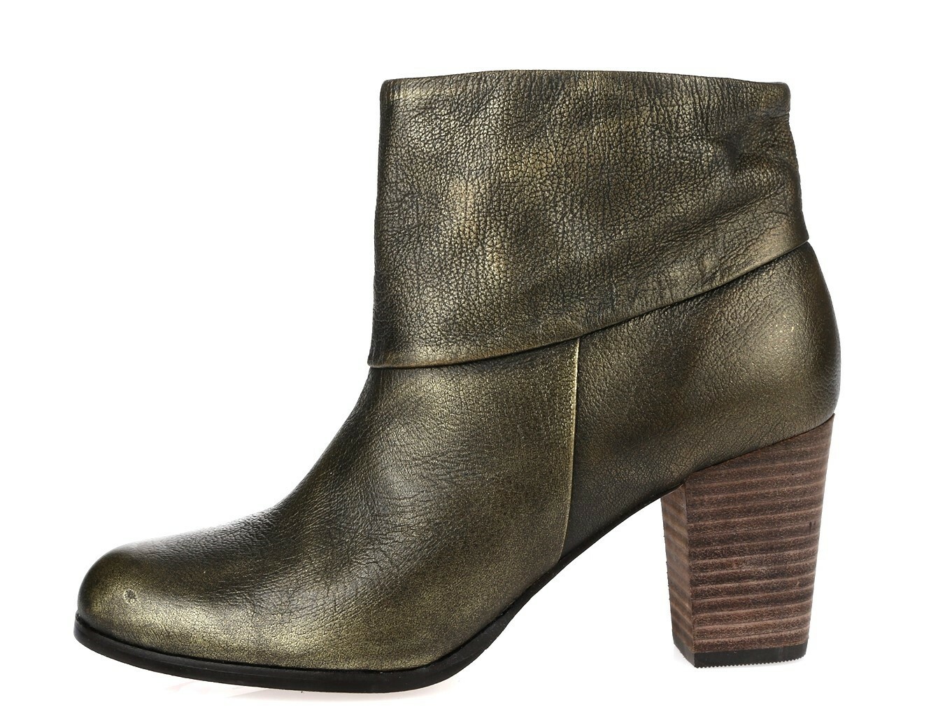 Womens COLE HAAN Bronze/ Metallic Leather Ankle Boots Sz. 7.5 B