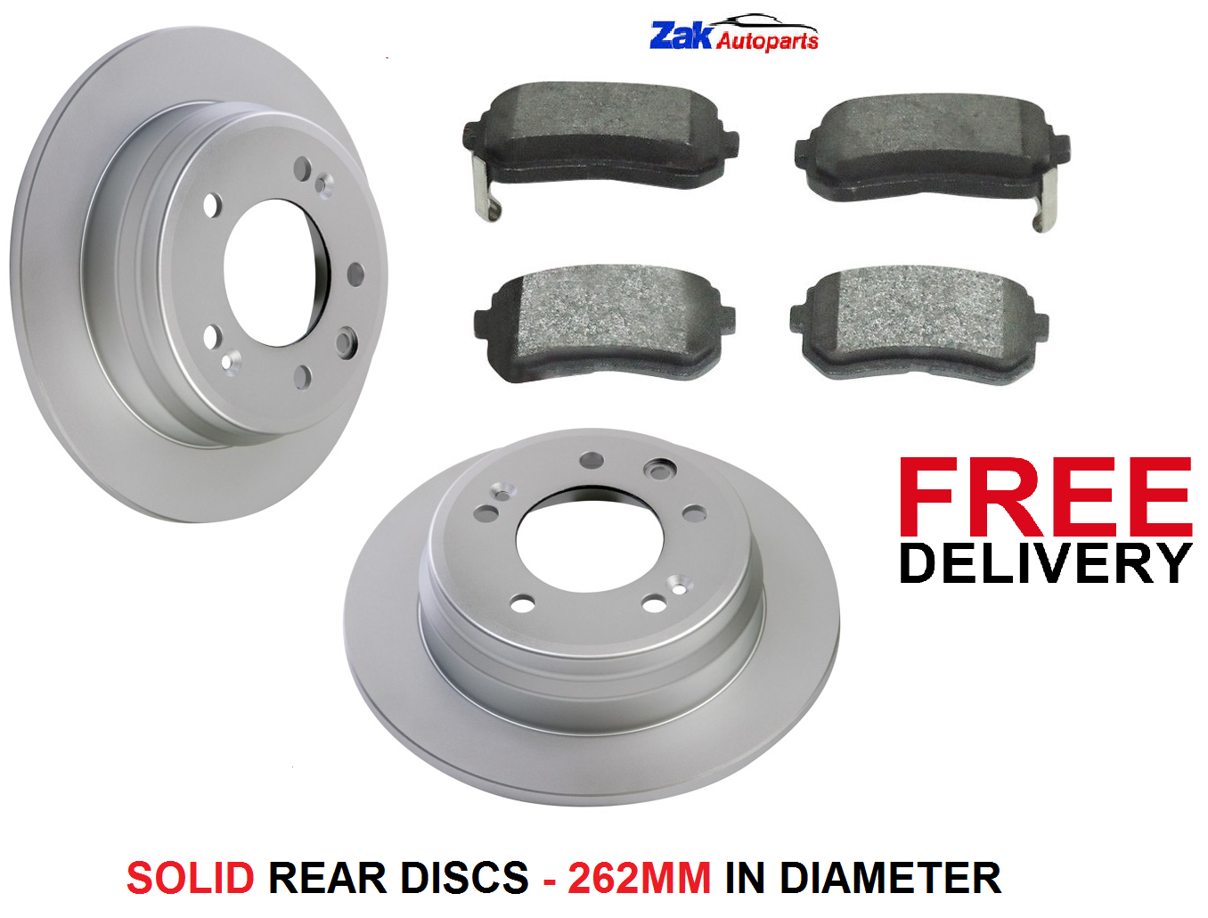 FOR KIA SPORTAGE 1.6 1.7 CRDI (20102016) 2 REAR BRAKE DISCS & PADS SET