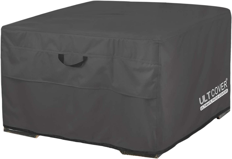 Patio Fire Pit Table Cover Square 32 Inch Outdoor Waterproof Fire Bo...