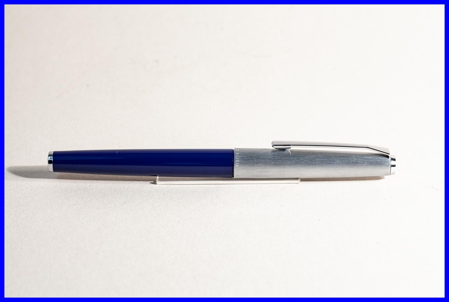 PELIKAN 万年筆　シグナム EF 14c PELIKAN 20 SILVEXA Patronen Füller in BLAU & STAHL mit F 14C