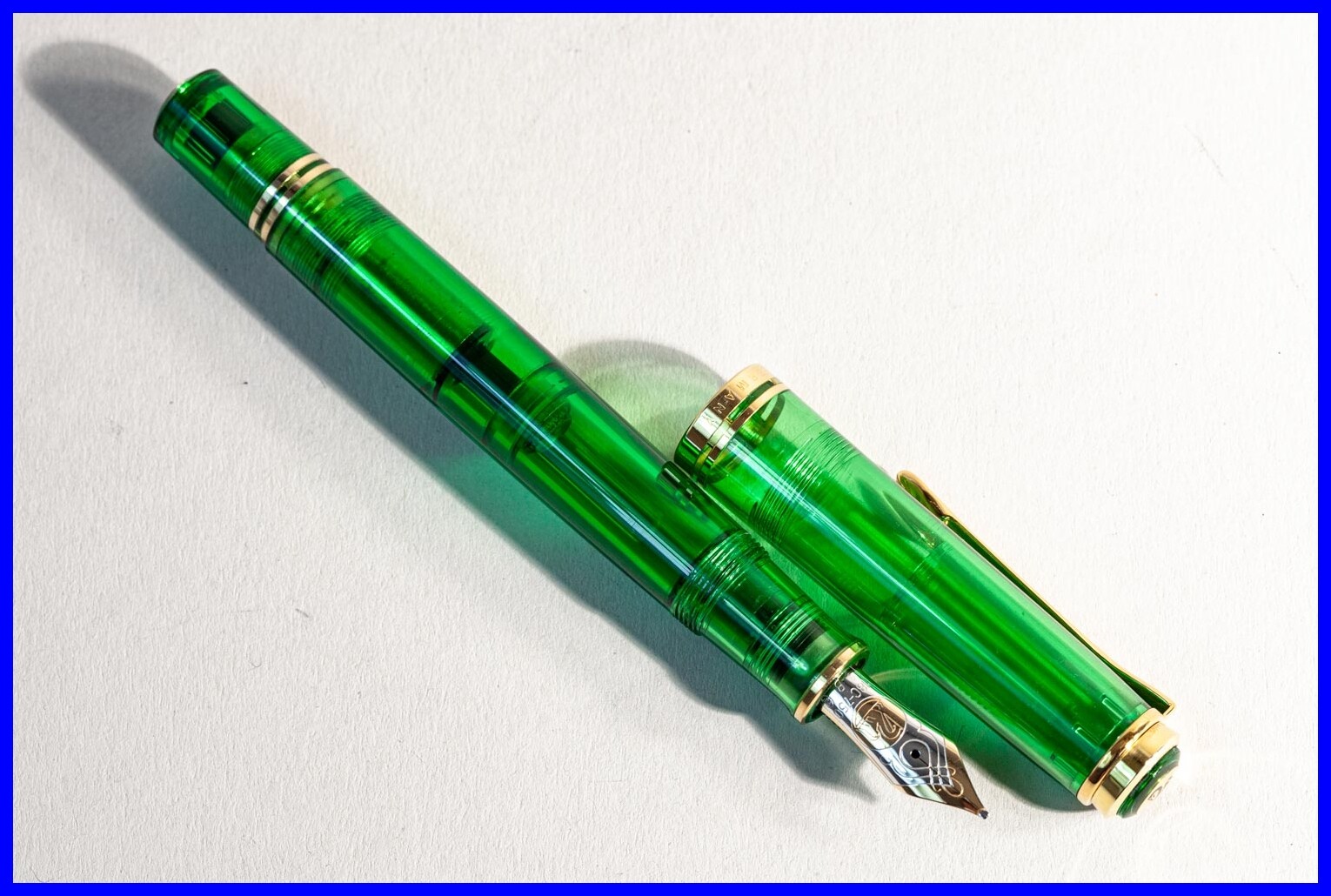Pelikan - ペリカンW-GERMANY 1992 PELIKAN W.GERMANY M800 GREEN TRANSPARENT F Pen B 18C P