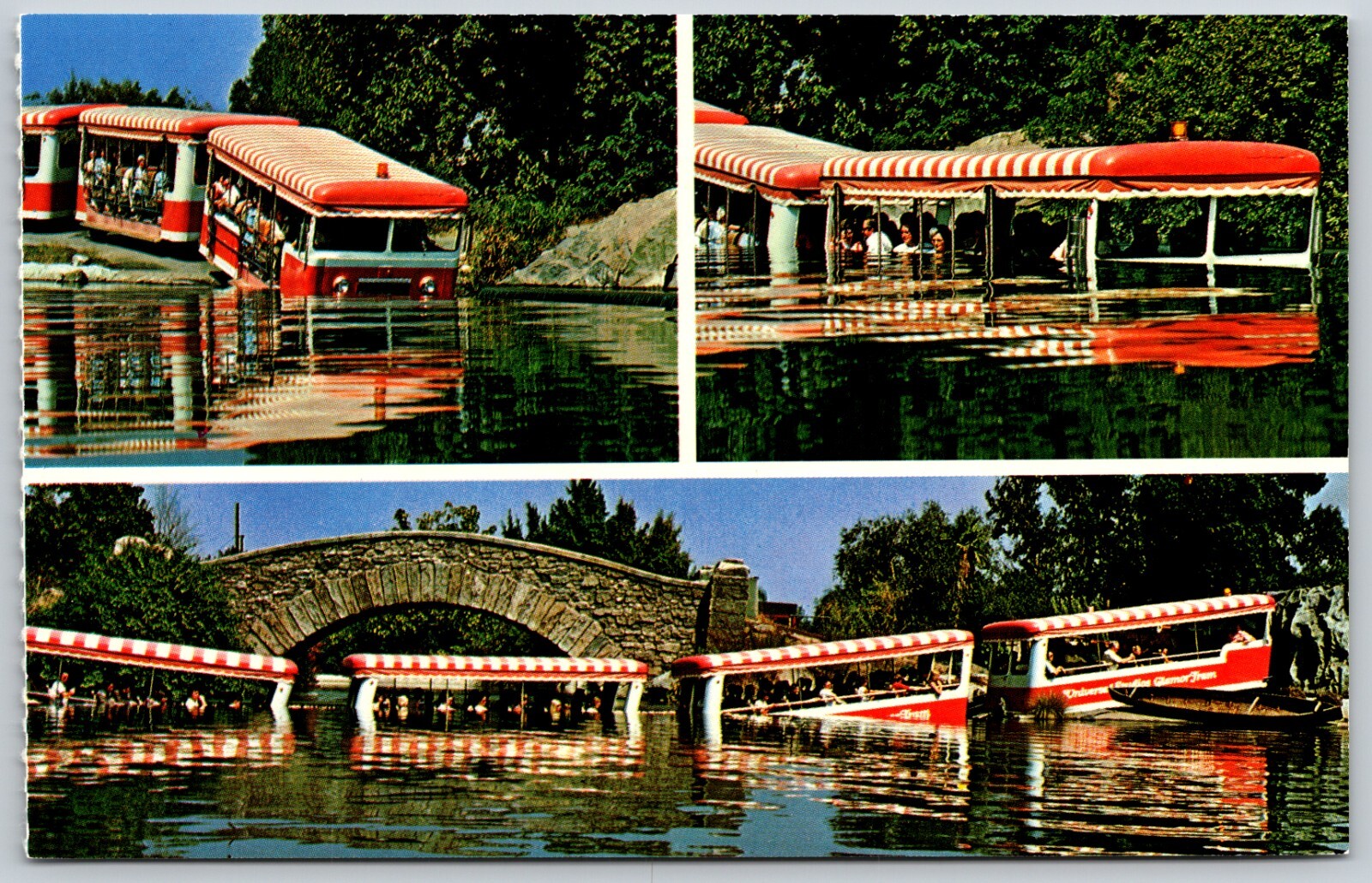 1973 Postcard Universal City Studios Movie Magic Parts The Waters Glamor Tram