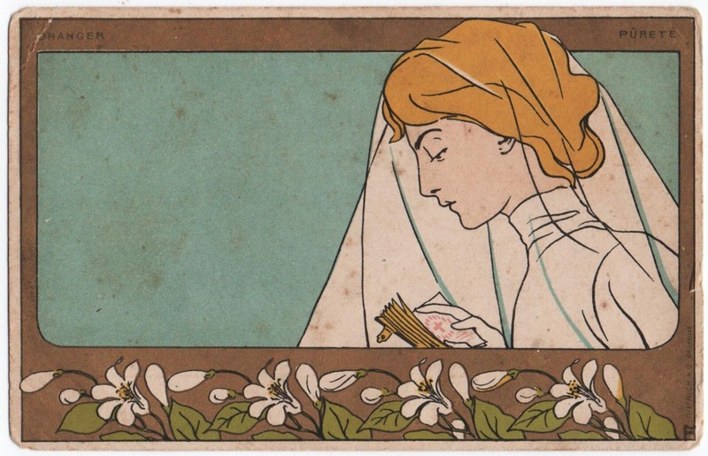 Alte Jugendstil-Ak, Henri Meunier, Purete, Ungelaufen