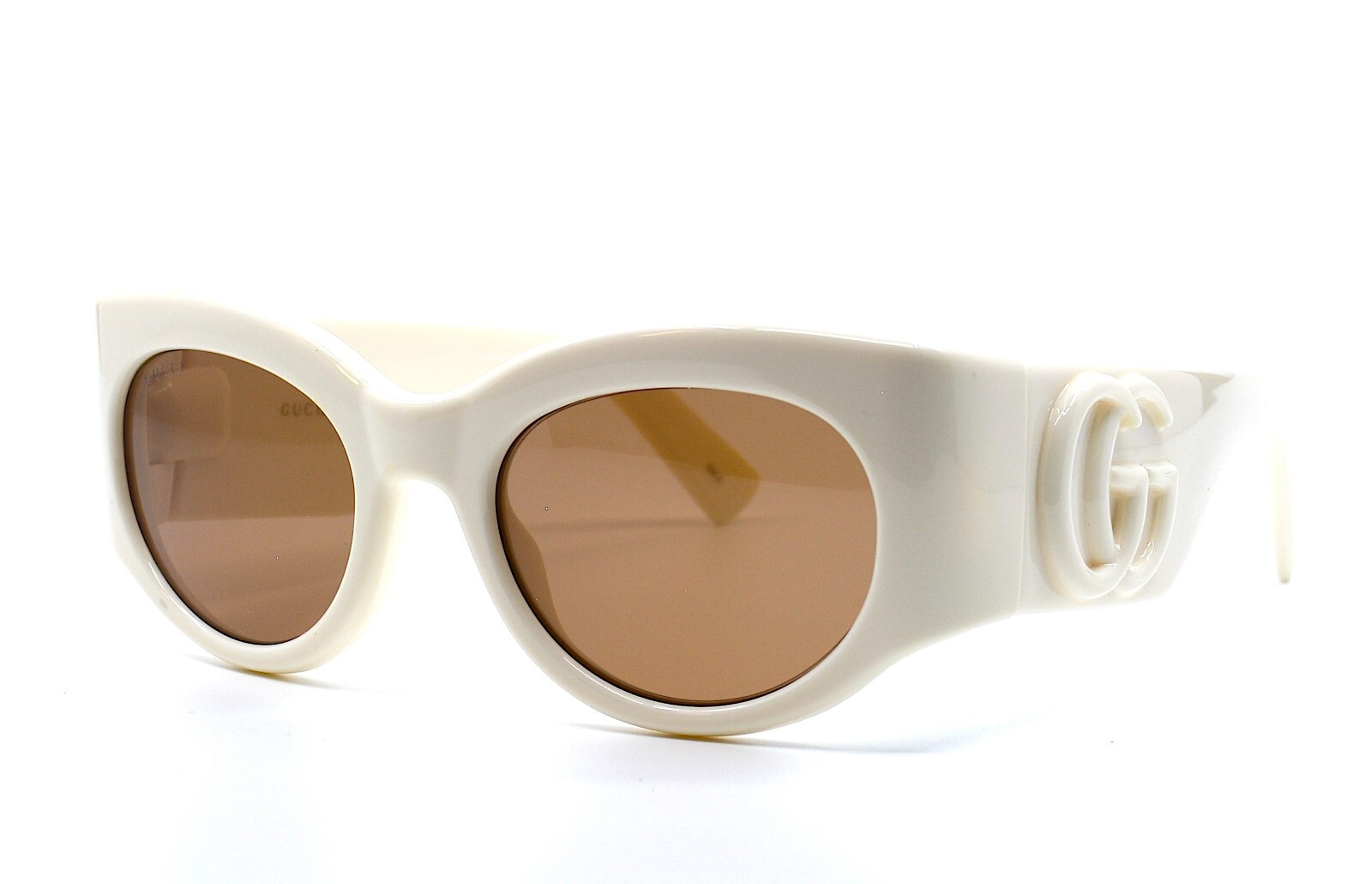 Pre-owned Gucci Gg1544s 004 Ivory Brown Authentic Sunglasses 53-21