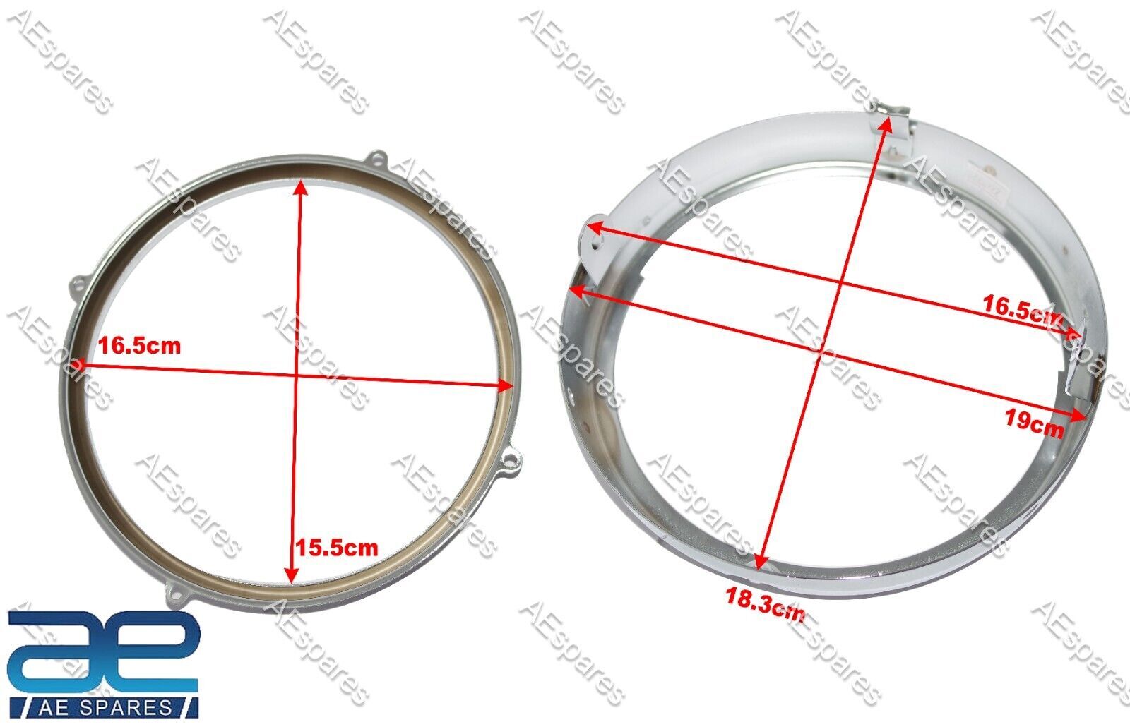 Headlight Grill Inner & Outer Ring For Royal Enfield New Classic 350cc Reborn