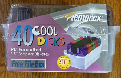 Memorex 40 count Cool Disks 3.5'' Computer Diskettes - NEW