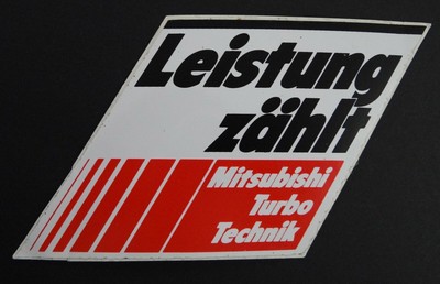 Promotional Stickers Mitsubishi Turbo Technology 80er Oldtimer Youngtimer Truck