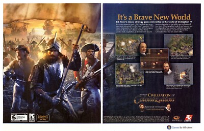 Sid Meier's Civilization IV 4 Colonization PC Promo Ad Wall Art Print Poster