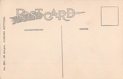 Comic Old Motto Postcard-No. 2261-Auburn Mottoes-Cheer Up!  When You're Knocked