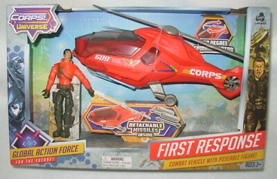 The Corps First Response ATTACK HELICOPTER with Poseable 3.75'' Figure G.I. Joe