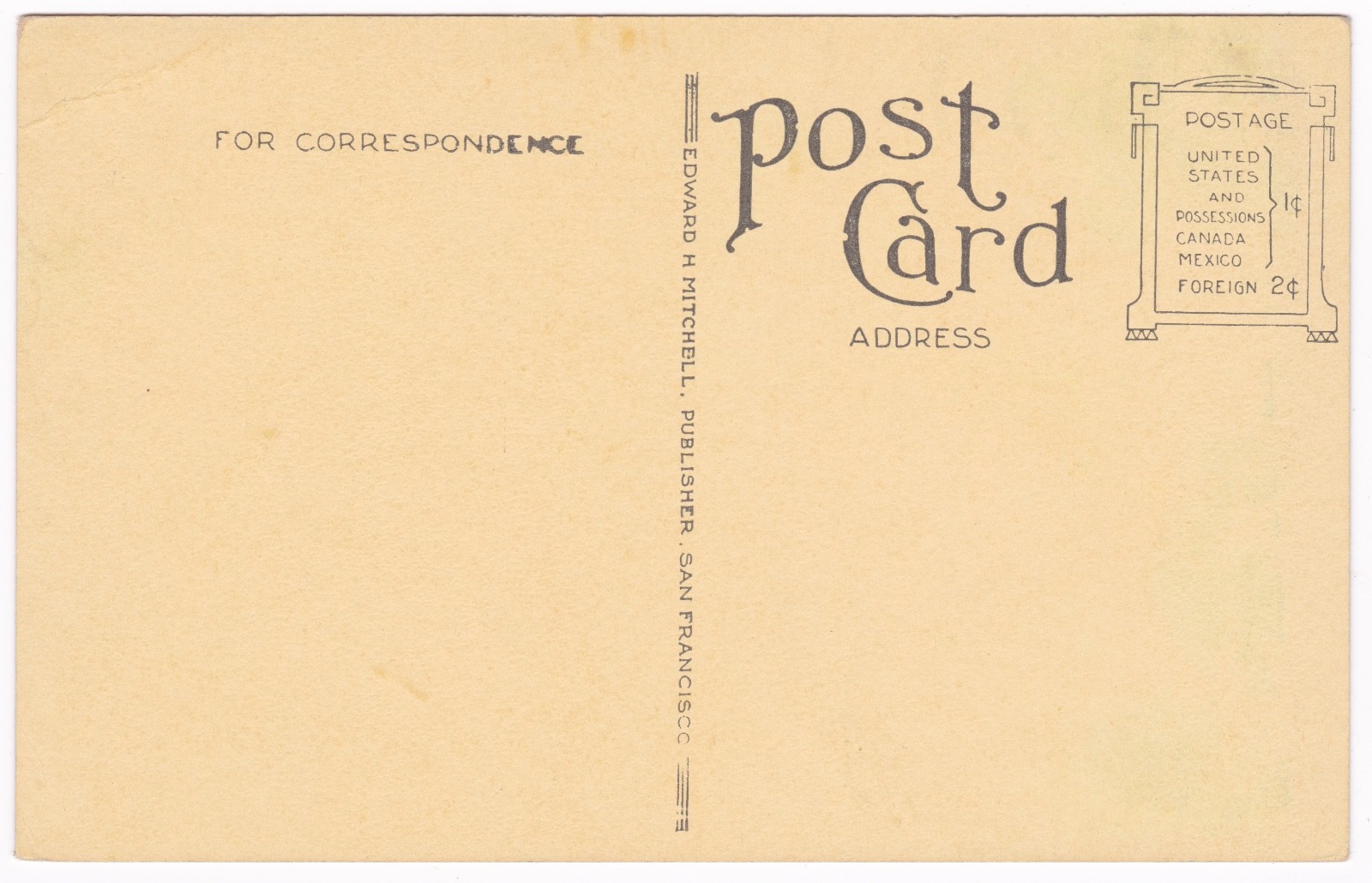 Postcard Los Gatos Canyon Santa Cruz Mountains CA Sepia Tone B2