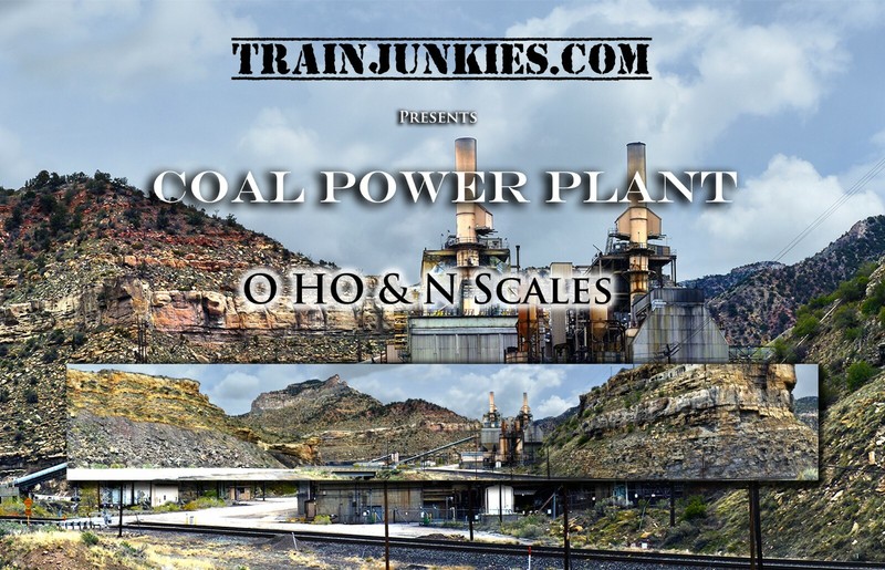 TrainJunkies Coal Power Plant Model Railroad Backdrop