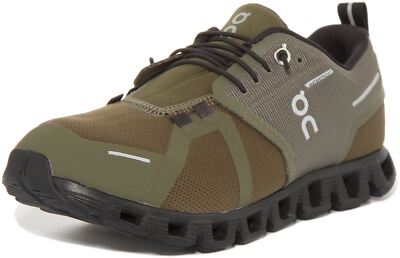 Pre-owned On Running Cloud 5 Fast Lacing Waterproof Trainers Olive Womens Uk Size 3 - 8